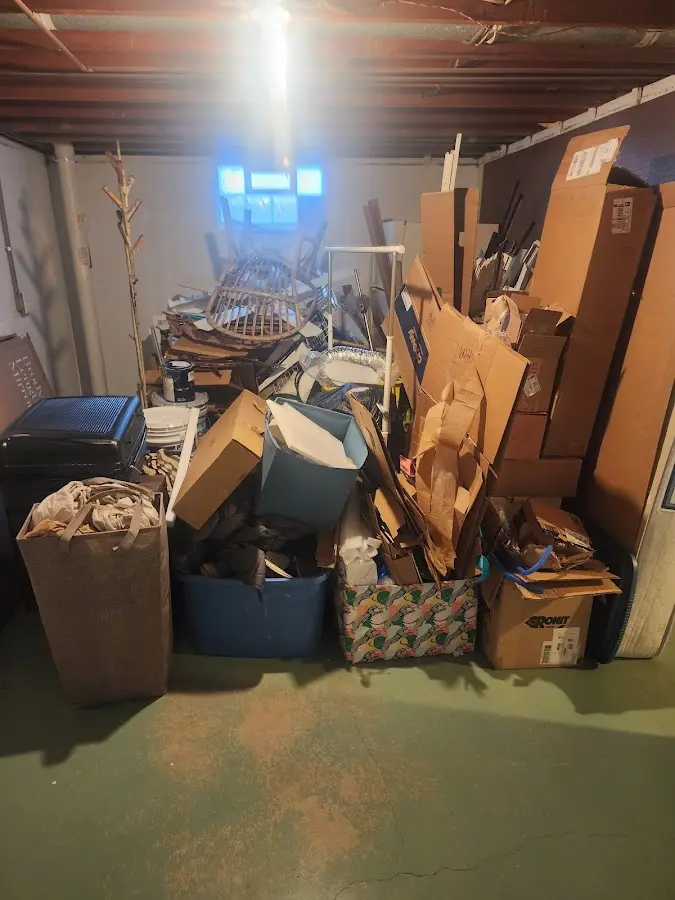 Roll-off dumpster container at job site for 4 Yard Dumpster Rental in Millersburg